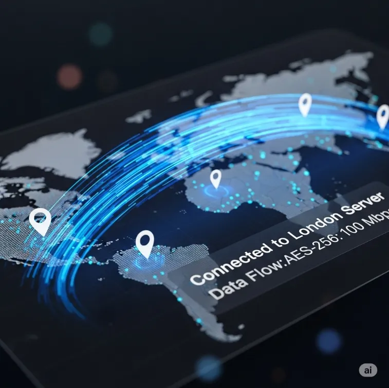 우회접속 방법, VPN 연결 화면.